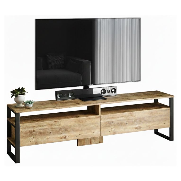 Mobile TV quercia 180x35x56h cm 2 ante - Khartum
