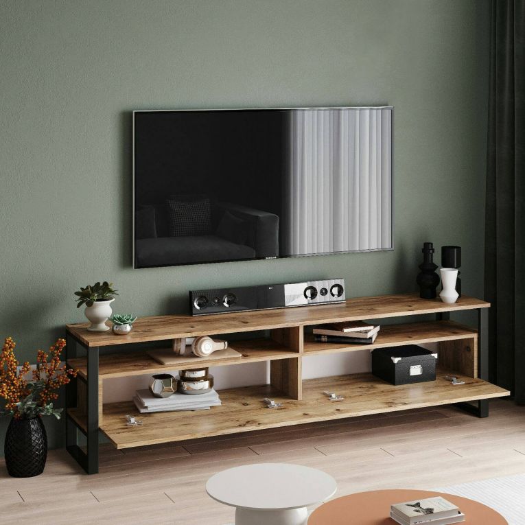 Mobile TV quercia 180x35x56h cm 2 ante - Khartum
