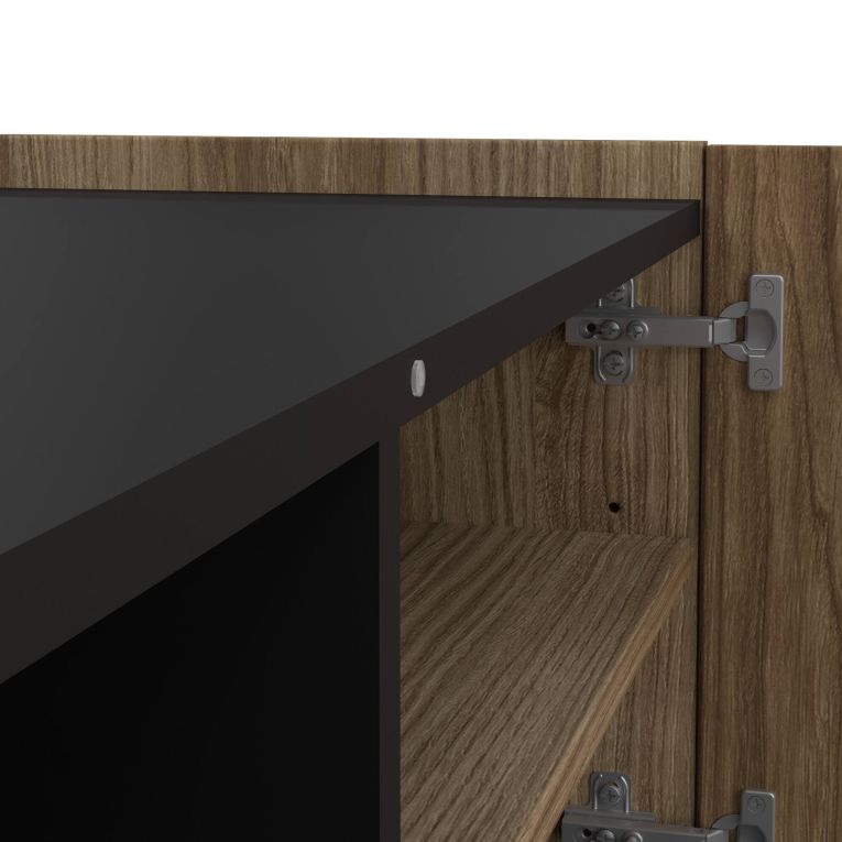 Mobile TV quercia e nero 147x41x54h cm 2 ante e 1 cassetto - Duchi