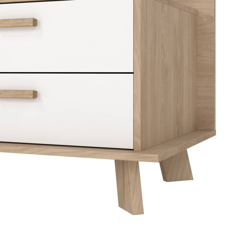 Mobile TV rovere e bianco 181x51x61h cm 2 ante e 1 cassetto - Agathis