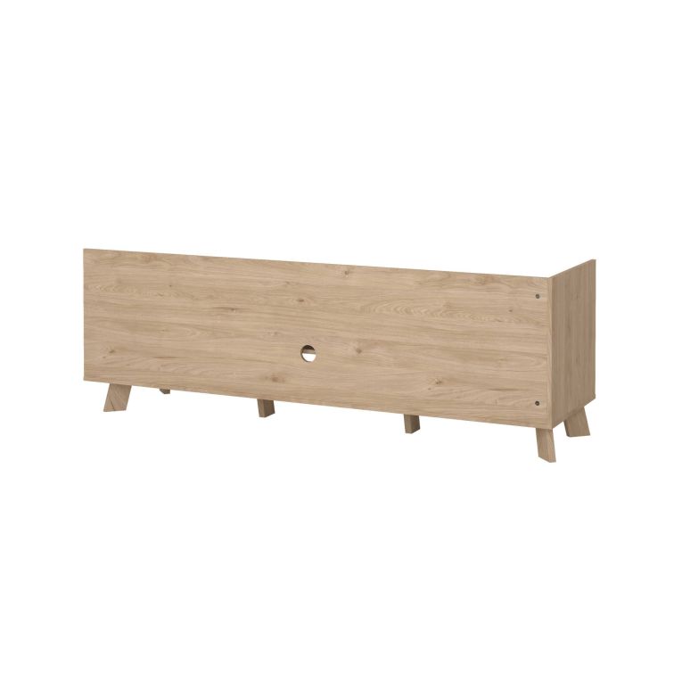 Mobile TV rovere e bianco 181x51x61h cm 2 ante e 1 cassetto - Agathis