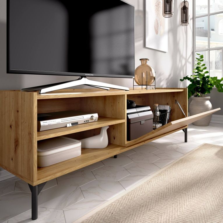 Mobile TV rovere nodi 155x43x47h cm modulabile - Allesia