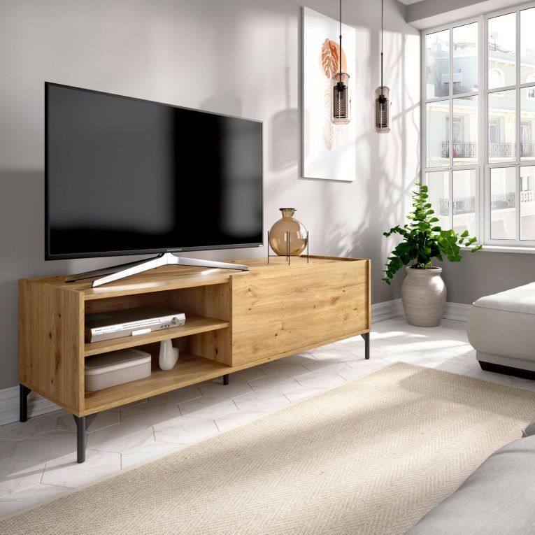 Mobile TV rovere nodi 155x43x47h cm modulabile - Allesia