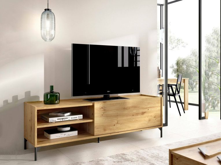 Mobile TV rovere nodi 155x43x47h cm modulabile - Allesia