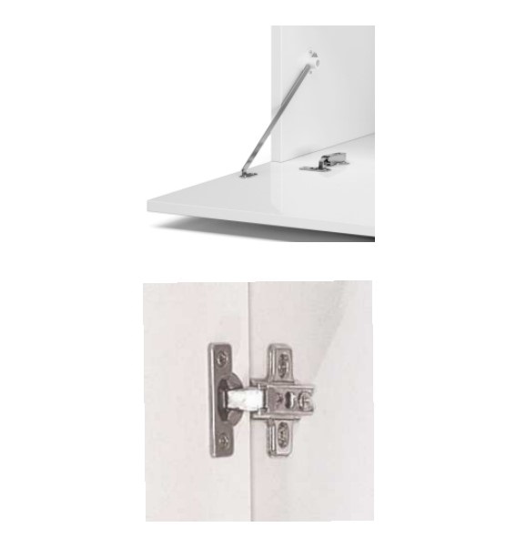 Mobile TV rovere nodi e bianco 139x42x53h cm 2 ante - Kunzite