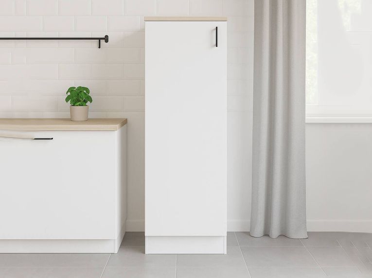 Mobile verticale 60x148h cm bianco e rovere - Aveny