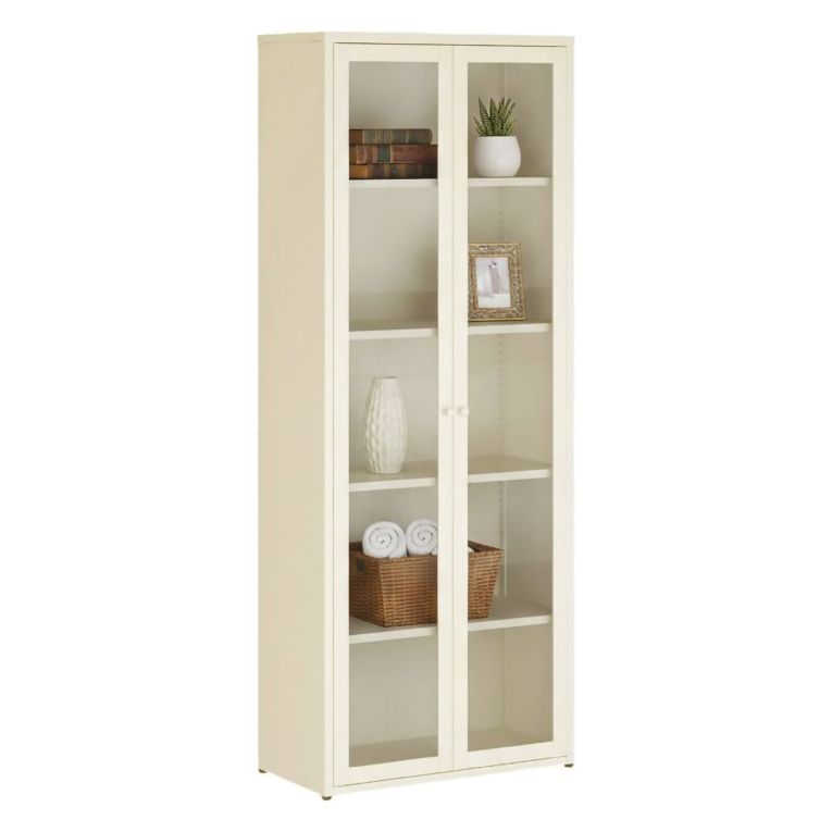 Mobile vetrina 2 ante 70x35x180h cm panna - Izano