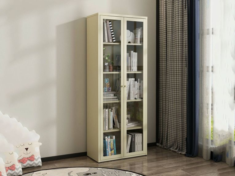 Mobile vetrina 2 ante 70x35x180h cm panna - Izano