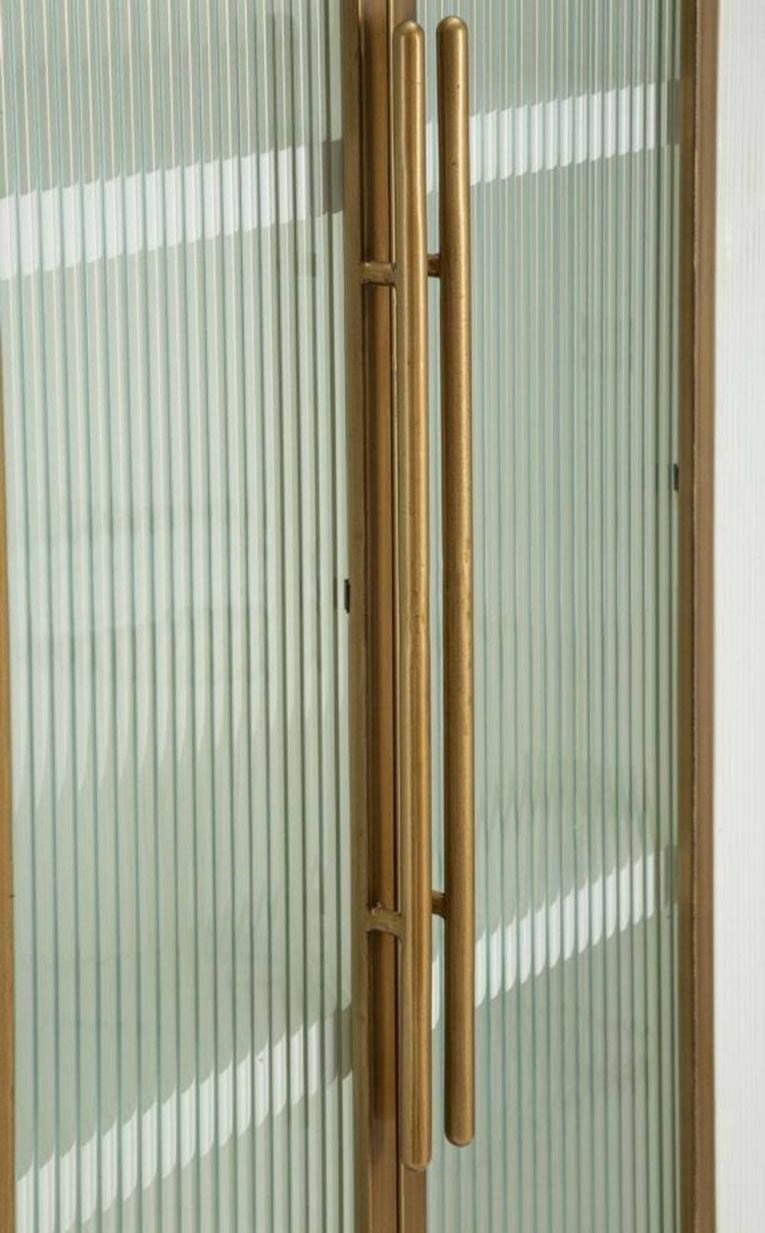 Mobile vetrina 2 ante 85x40x160h cm bianco e marrone - Sable