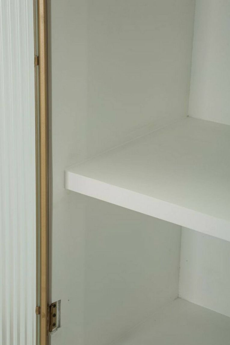 Mobile vetrina 2 ante 85x40x160h cm bianco e marrone - Sable
