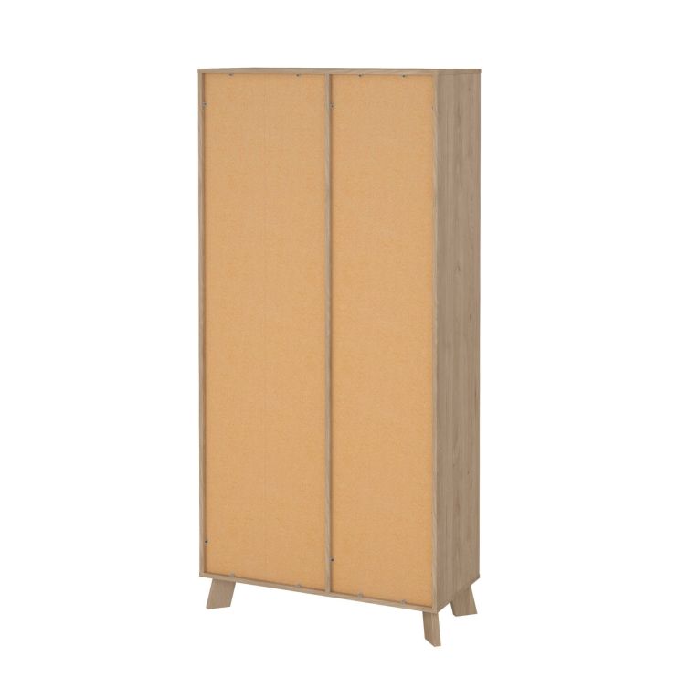 Mobile vetrina 2 ante 88x39x188h cm rovere e bianco - Mirinae