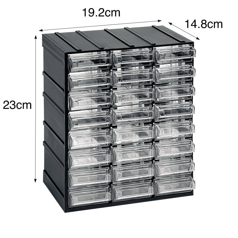 Organiser antracite cassetti scorrevoli 19x23h cm - Atanasia