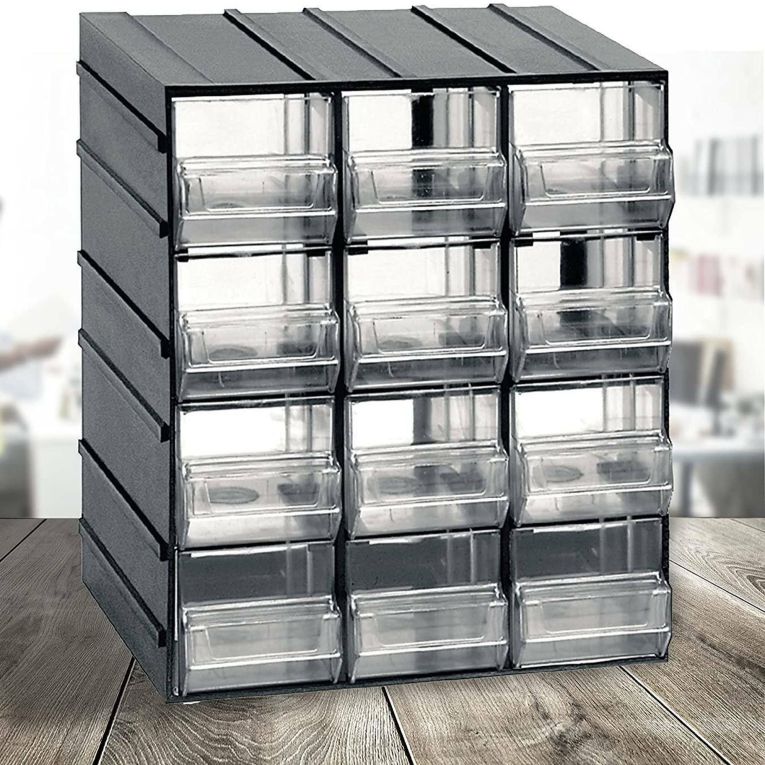 Organiser antracite con cassetti 19x23h cm - Atanasia