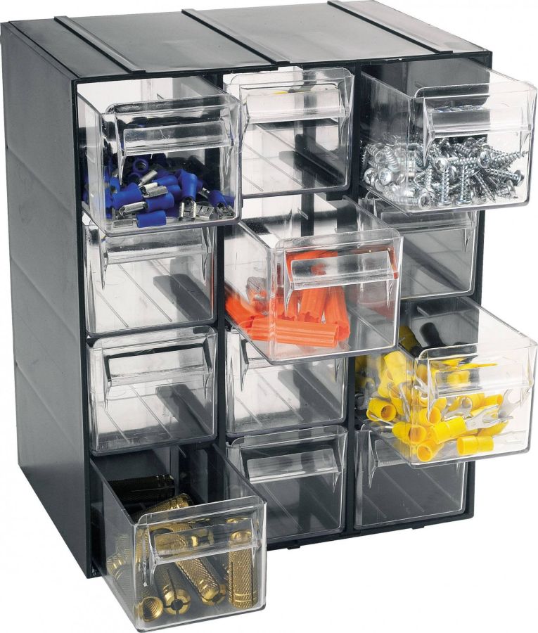Organiser antracite con cassetti 19x23h cm - Atanasia