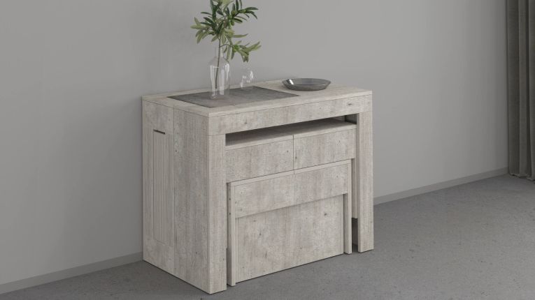 Panca allungabile cemento 290x25x45h cm - Quedan