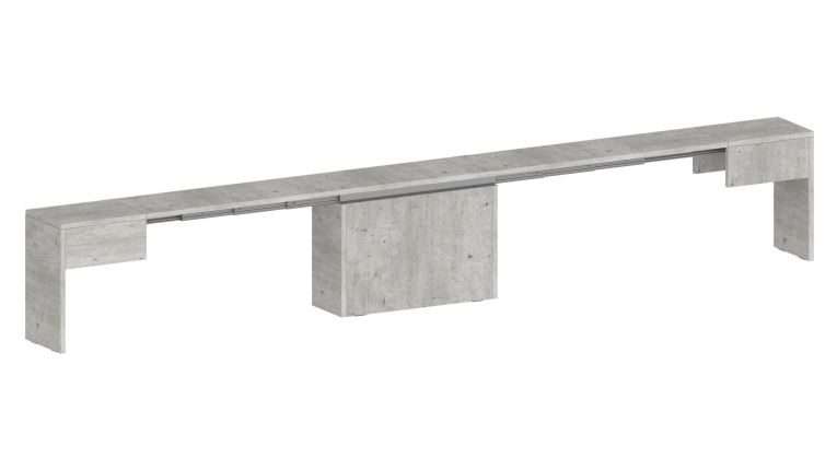 Panca allungabile cemento 290x25x45h cm - Quedan