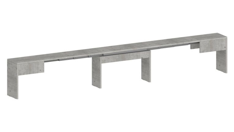 Panca allungabile cemento 290x25x45h cm - Quedan