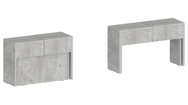 Panca allungabile cemento 290x25x45h cm - Quedan
