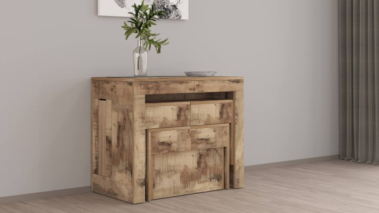Panca allungabile effetto legno acero 290x25x45h cm - Quedan