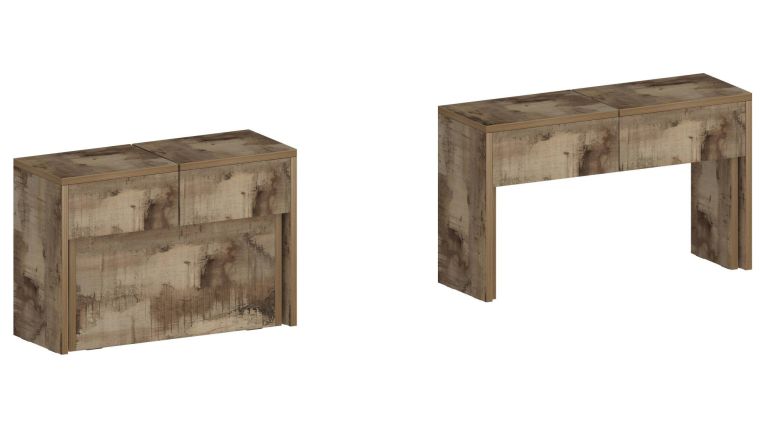 Panca allungabile effetto legno acero 290x25x45h cm - Quedan