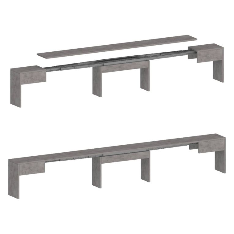 Panca allungabile grigia 290x25x45h cm - Quedan