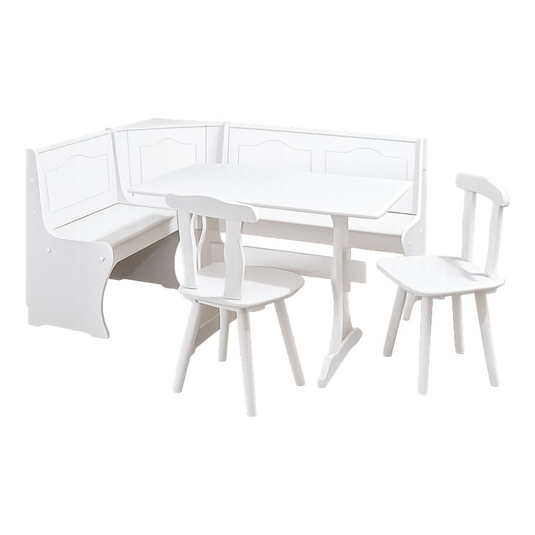 Panca Bianco Materiale Struttura in Legno Massello Altezza Seduta 45 cm 172x50x86h cm, Colore Seduta Bianco - Dstockto