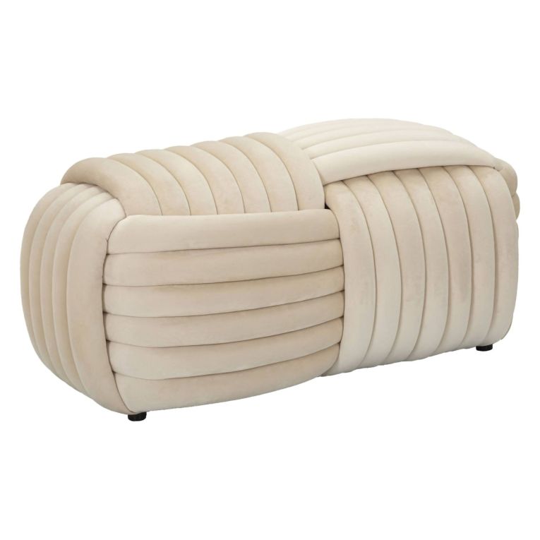 Panca design crema 90x45x45h cm - Calcea