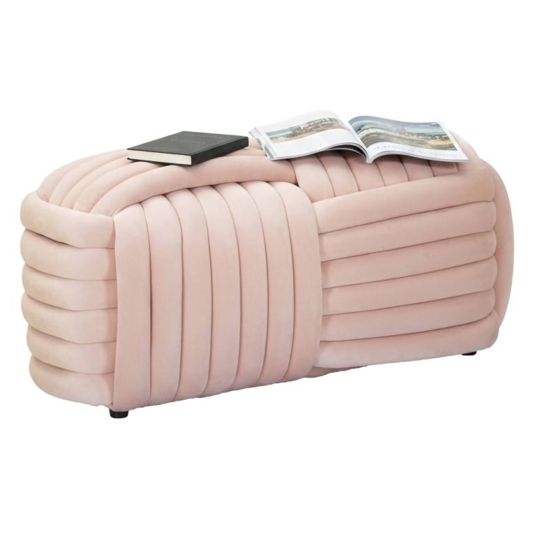 Panca design rosa 90x45x45h cm - Calcea