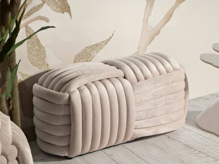 Panca design rosa 90x45x45h cm - Calcea