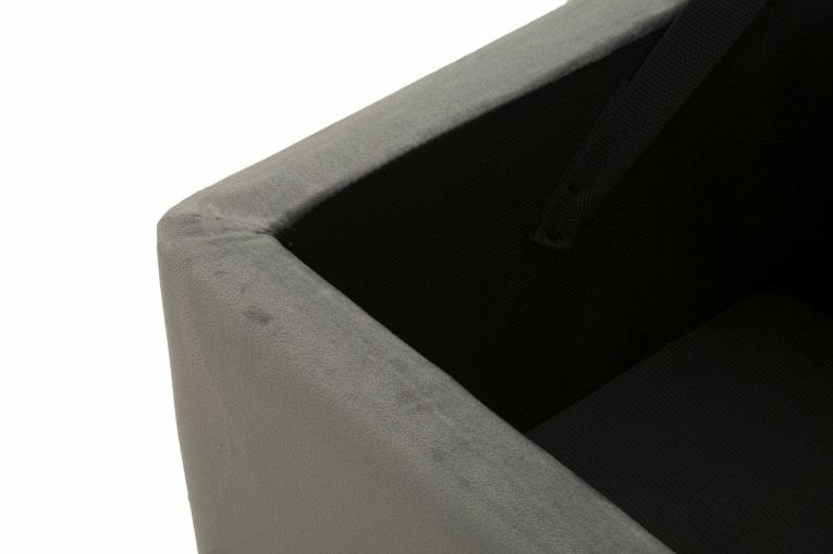 Panca elegante grigia e argento 112x42x50h cm - Aiano
