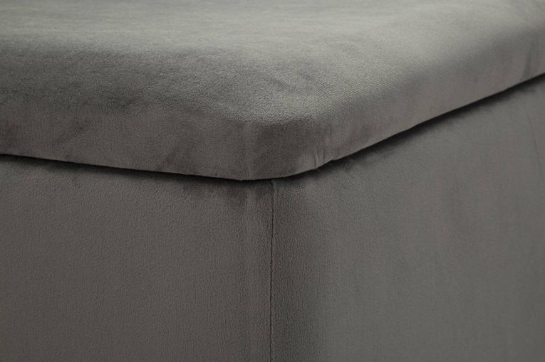 Panca elegante grigia e argento 112x42x50h cm - Aiano