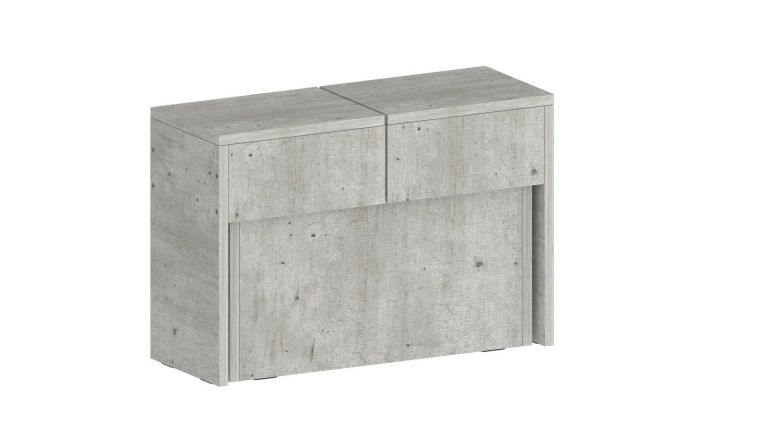 Panca estensibile cemento 290x25x45h cm - Yutu