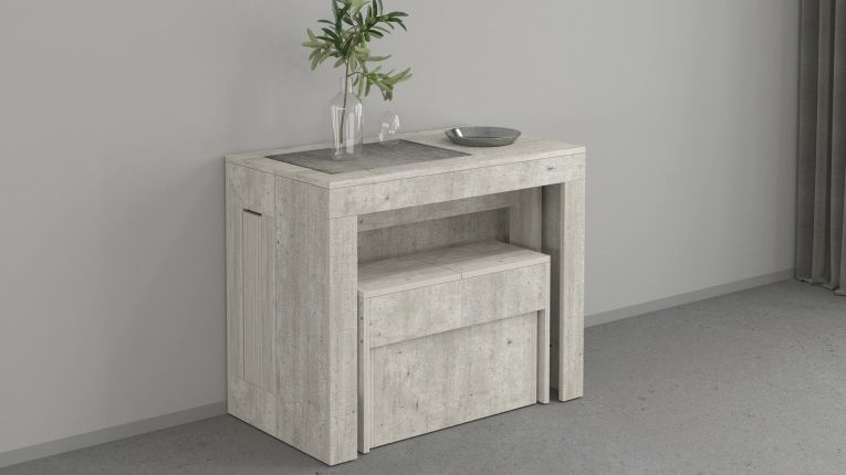 Panca estensibile cemento 290x25x45h cm - Yutu