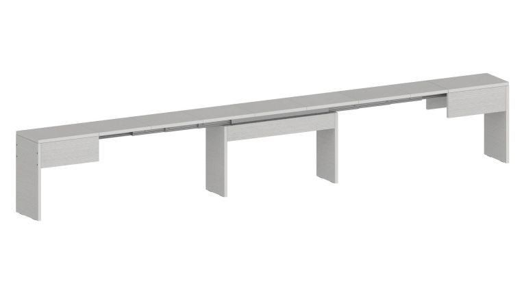 Panca estensibile da pranzo bianca lucida 290x25x45h cm - Quedan