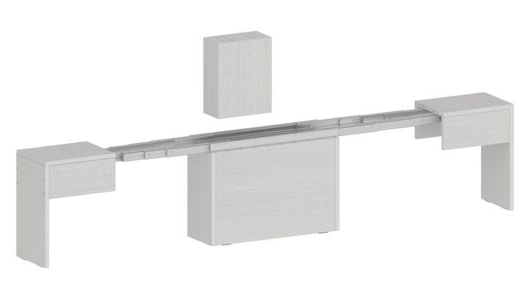 Panca estensibile da pranzo bianca lucida 290x25x45h cm - Quedan