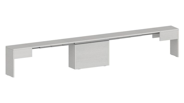 Panca estensibile da pranzo bianca lucida 290x25x45h cm - Quedan