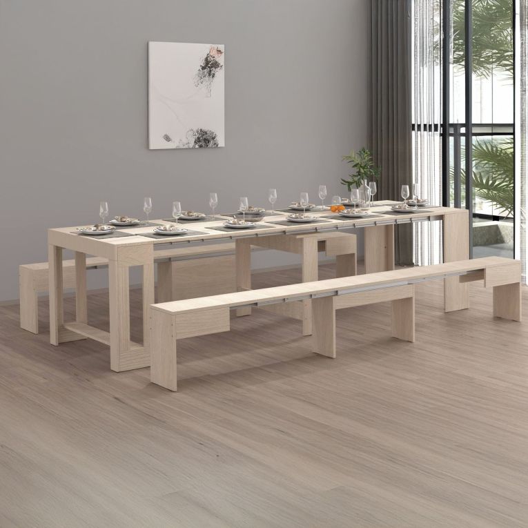 Panca estensibile olmo 290x25x45h cm - Quedan