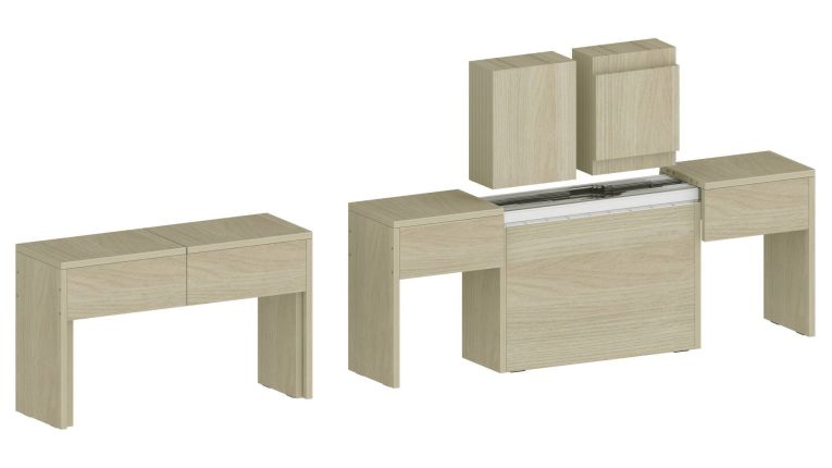 Panca estensibile olmo 290x25x45h cm - Quedan