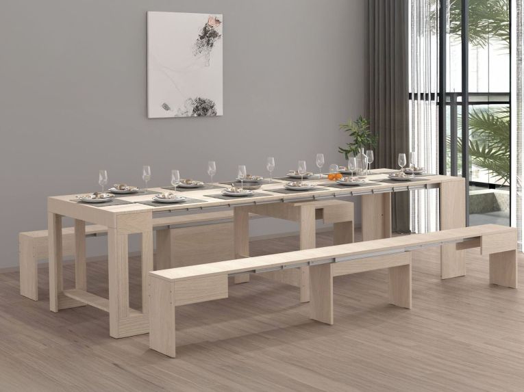Panca estensibile olmo 290x25x45h cm - Quedan