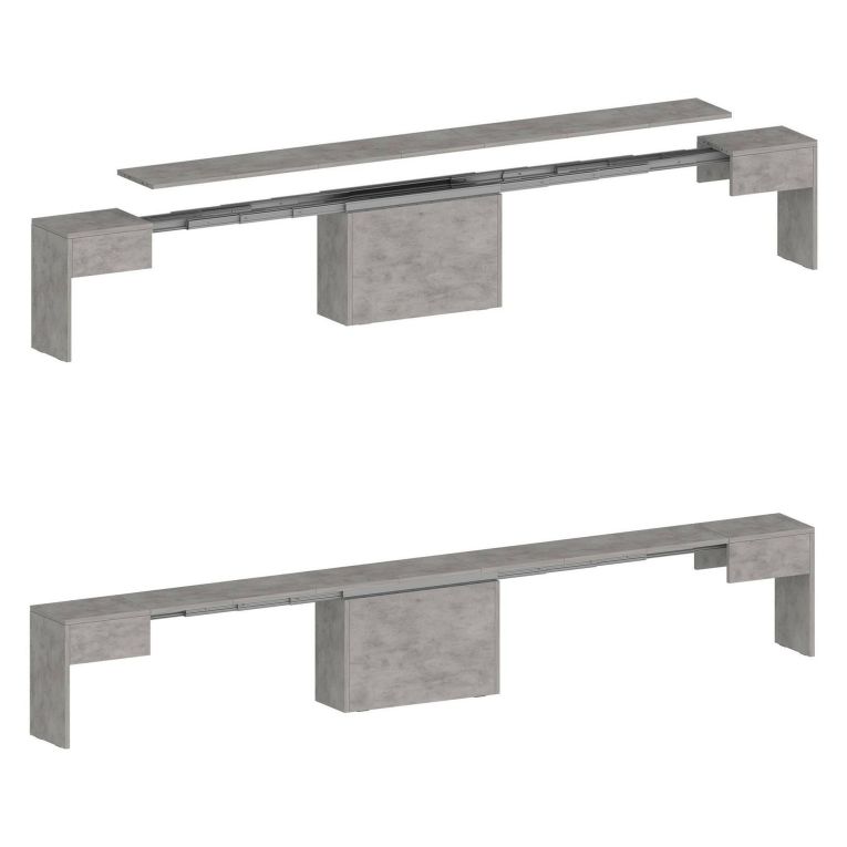 Panca grigia allungabile 290x25x45h cm - Yutu