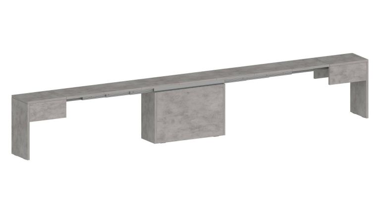 Panca grigia allungabile 290x25x45h cm - Yutu