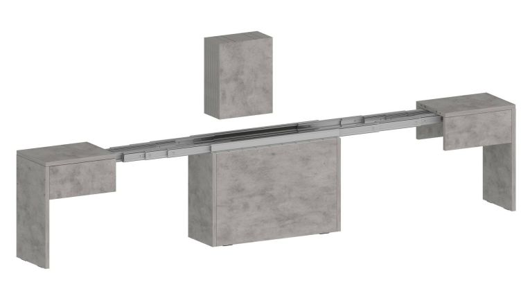 Panca grigia allungabile 290x25x45h cm - Yutu