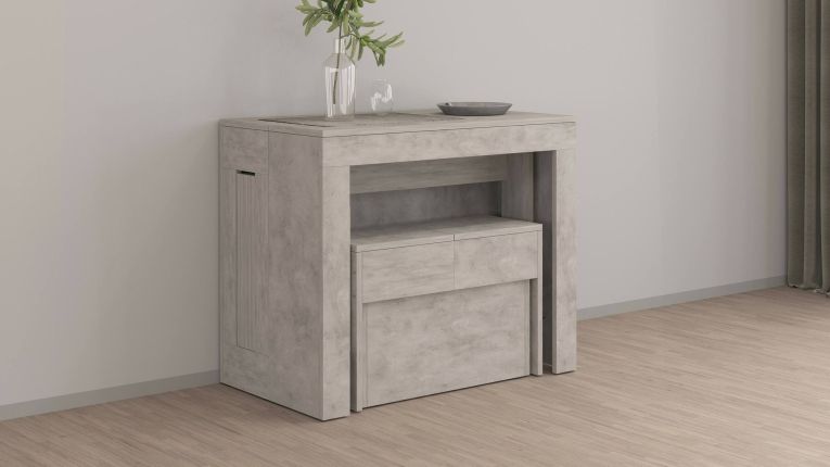 Panca grigia allungabile 290x25x45h cm - Yutu