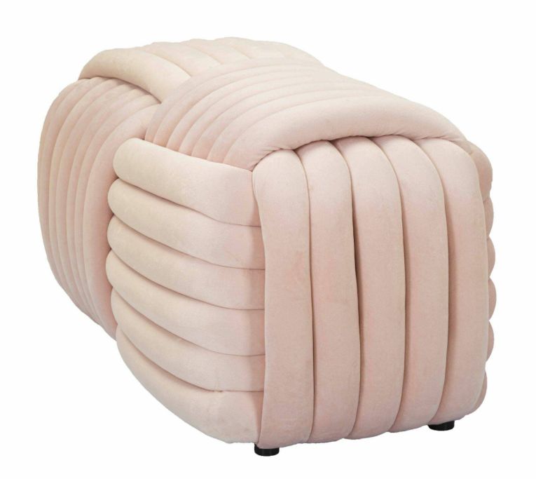Panca Marokopa, Panchina multiuso, Seduta per ospiti, Cassapanca multifunzione, 90x45 h45 cm, Rosa