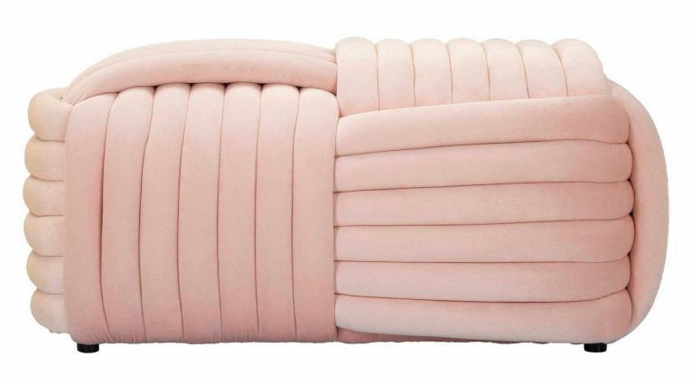 Panca Marokopa, Panchina multiuso, Seduta per ospiti, Cassapanca multifunzione, 90x45 h45 cm, Rosa