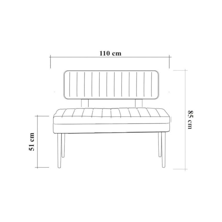 Panca Marrone Noce Nero Antracite Peso Supportato 150 kg Colore Struttura Nero 110x40x85h cm, Altezza Seduta 48 cm - Salento