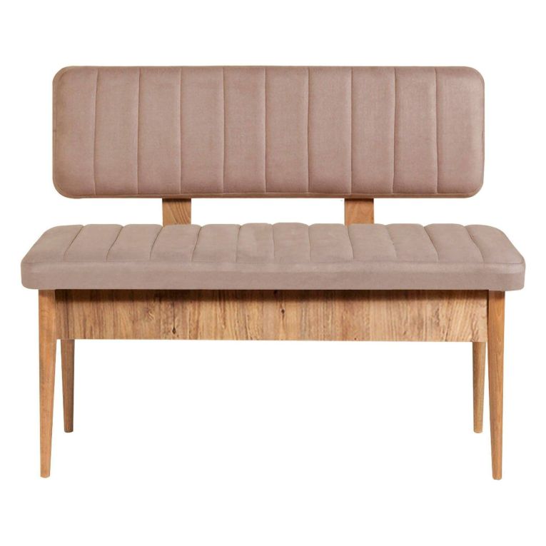 Panca Marrone Quercia Rosa Peso Supportato 150 kg Colore Struttura Rosa 110x40x85h cm, Altezza Seduta 51 cm - Salento