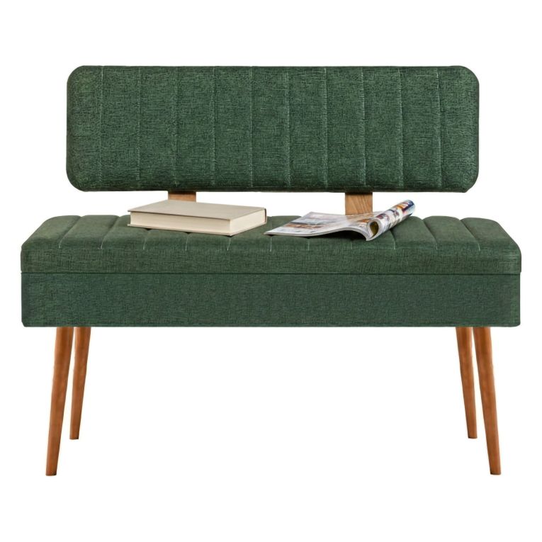Panca Marrone Quercia Verde Peso Supportato 150 kg Colore Struttura Verde 105x40x85h cm, Altezza Seduta 40 cm - Barthelemy