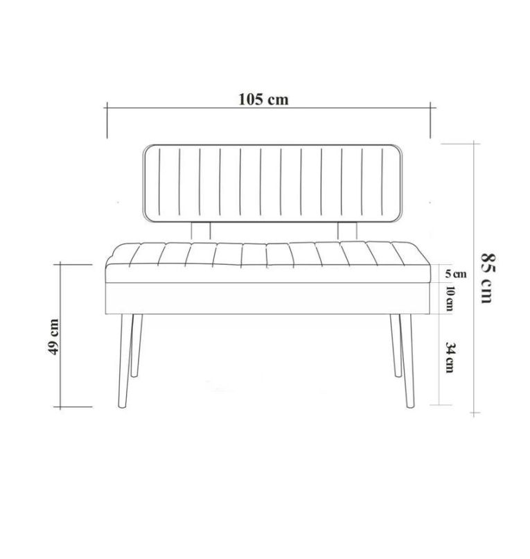 Panca Marrone Quercia Verde Peso Supportato 150 kg Colore Struttura Verde 105x40x85h cm, Altezza Seduta 40 cm - Barthelemy