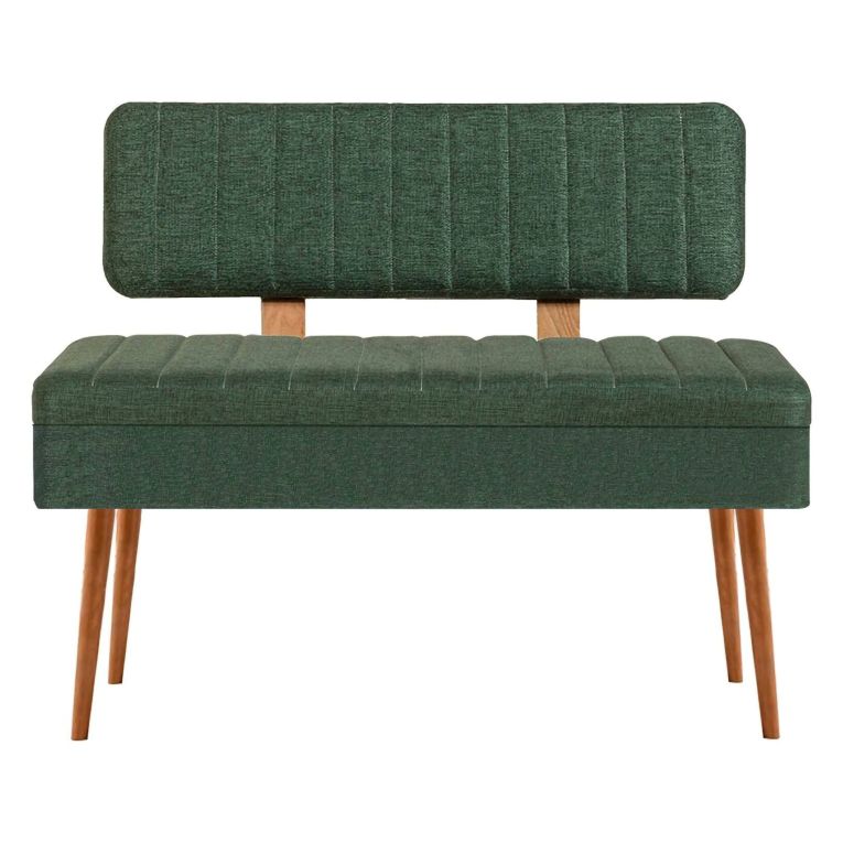 Panca Marrone Quercia Verde Peso Supportato 150 kg Colore Struttura Verde 105x40x85h cm, Altezza Seduta 40 cm - Barthelemy